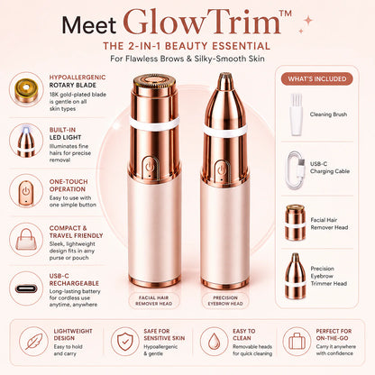 Smooth Skin Trimmer – 2-in-1 Facial & Eyebrow Precision Tool
