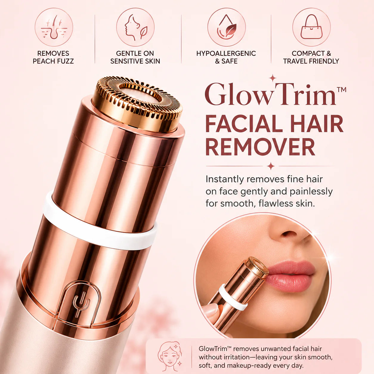 Smooth Skin Trimmer – 2-in-1 Facial & Eyebrow Precision Tool