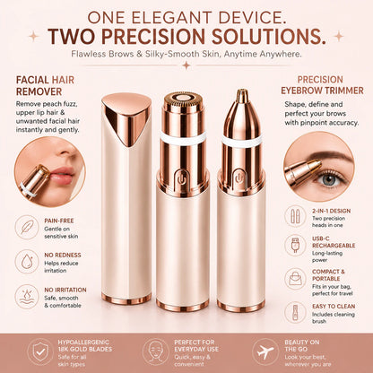 Smooth Skin Trimmer – 2-in-1 Facial & Eyebrow Precision Tool