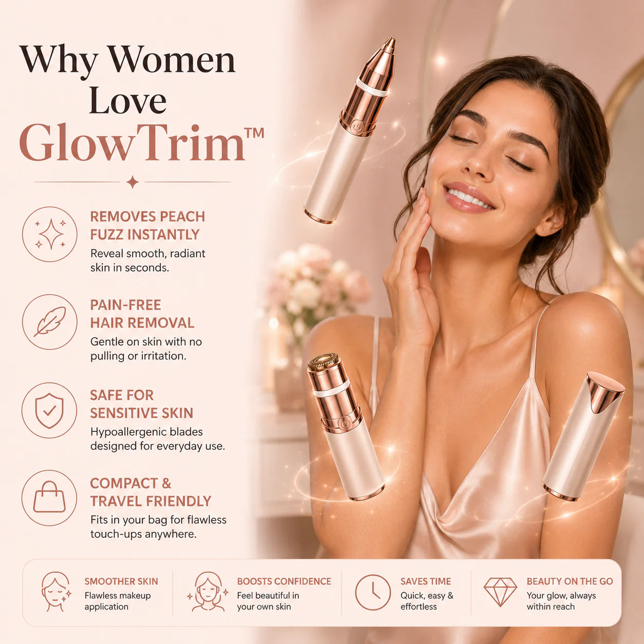 Smooth Skin Trimmer – 2-in-1 Facial & Eyebrow Precision Tool